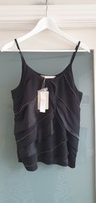 ZARA beaded ruffle cami Sz L (12-14UK) - Bnwt Rrp 39.95