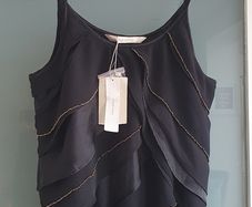 ZARA beaded ruffle cami Sz L (12-14UK) - Bnwt Rrp 39.95