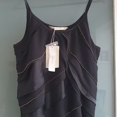 ZARA beaded ruffle cami Sz L (12-14UK) - Bnwt Rrp 39.95