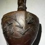 Antique Japanese Meiji Period Bronze Vase (High Relief Birds & Blossoms)  c.1890 to 1910 Image 8