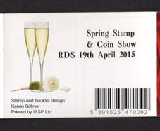 2015 Ireland Spring Stamp & Coin Fair Souvenir Booklet overprinting the 2014 Love and Marriage Commemorative Stamp Booklet Mint Never Hinged (MNH)