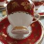 Gladstone red and gold tea set Image 4
