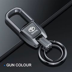 Metal Car Styling Keychain Buckle Key Chain Key Rings For Toyota Chr rav4 Yaris prius avensis Corolla Camry Auto Accessories