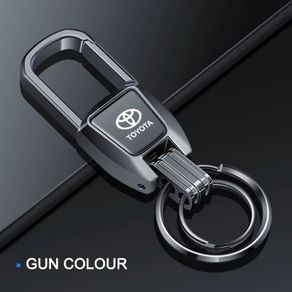 Metal Car Styling Keychain Buckle Key Chain Key Rings For Toyota Chr rav4 Yaris prius avensis Corolla Camry Auto Accessories