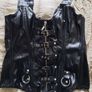 Black Faux Leather Corset Image 3