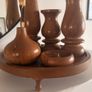 Beautiful 5-Piece Hand-Crafted Wooden Table Centerpiece Image 2