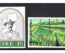 1981 Ireland 150th Anniversary of the Birth of Jeremiah O'Donovan Rossa. Irish Art: Railway Embankment by WJ Leech Stamps Mint Never Hinged (MNH)