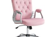 velvet Office chair, reclining backrest, height-adjustable