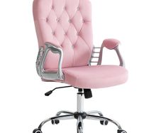 velvet Office chair, reclining backrest, height-adjustable