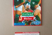 Ireland v Wales old rugby programme and match ticket