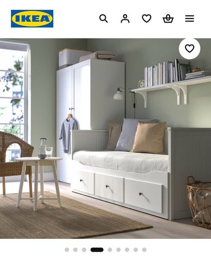 IKEA HEMNES Day-bed frame with 3 drawers (2 mattresses included)