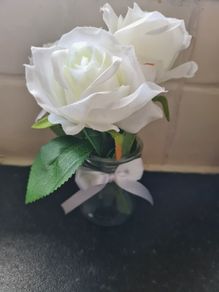 Mini Jars with Artificial Flowers for Hire