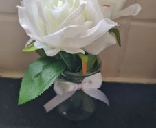 Mini Jars with Artificial Flowers for Hire