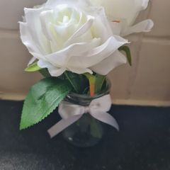 Mini Jars with Artificial Flowers for Hire