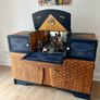 Summer sale! Vintage Walnut Gatsby Style Cocktail Bar Image 7