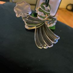 Galway Crystal Angel with shamrock Christmas Decoration