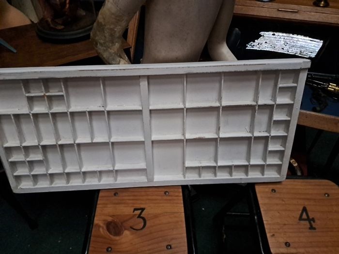 Vintage Wooden Printers Tray