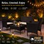 Rattan Garden Furniture Set Table and Chairs Image 4