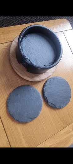 Handmade Industrial Slate Coaster Holder 6 Coasters