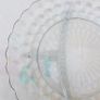 Set of 4 Anchor Hocking Bubble Blue Grill Plates, Cups & Saucers from 1940s Image 6