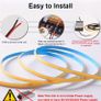 LQHZMYY 12V Hardwired COB LED High-Brightness Flexible LED Strip, Self-Adhesive And Cuttable, Suitable for Indoor, Mirror, Bedroom, Kitchen, Office Desk, Backlighting Lighting Lighting, Flexible Lighting LED Strip Image 5