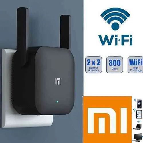 Xiaomi Mi Pro 300M 2.4G Wifi Amplifier With 2 Antenna - Black - Wifi Router