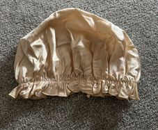 LILYSILK Silk Night Sleep Bonnet with Flounce Taupe Brand New