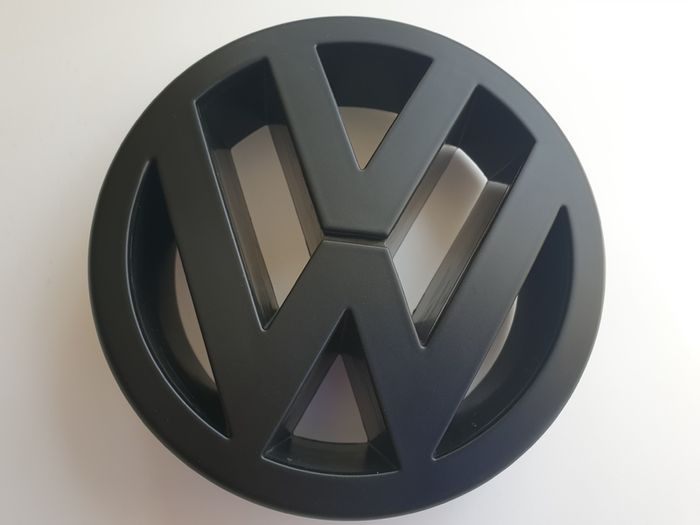 VW Golf Mk5 125mm full Matt Black Grill Badge Emblem bonnet GTI TDI