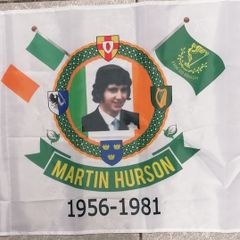 Martin Hurson Irish Republican hunger striker flag 3ft x 2ft.