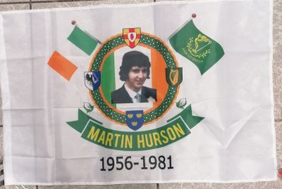 Martin Hurson Irish Republican hunger striker flag 3ft x 2ft.