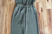 Girls khaki jumpsuit age 11-12 years excellent condition