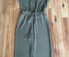 Girls khaki jumpsuit age 11-12 years excellent condition