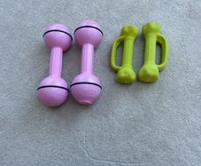 2 x sets of weights 1kg and 2.5lb