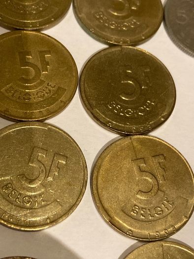 Belgium coin lot of 18 coins