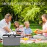 30 L Shopping Basket Cooler Bag Insulated Picnic Basket, Premium Extra Large Cooling Cooler Cool Bag, Collapsible Lunch Bag Box, for Camping/Outdoor Activities/Family Travel/BBQ/Shopping (Gray) Image 6