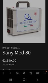 Worth 3000 euro New - Ozone machine generator Sanitizer Sanity system sani med 80