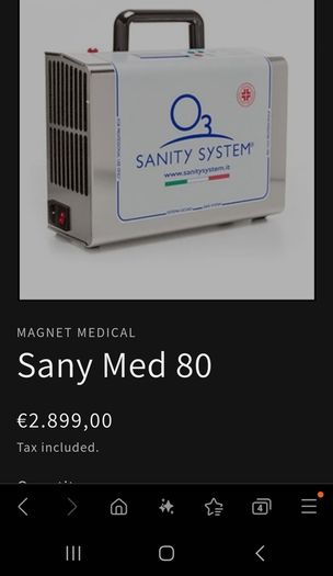 Worth 3000 euro New - Ozone machine generator Sanitizer Sanity system sani med 80