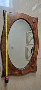 Old oak wall mirror