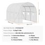 Walk-in Tunnel Greenhouse 2.9x2x1.9 m Galvanized Frame PE Cover White Image 5