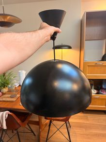 Black pendant light 40cm width