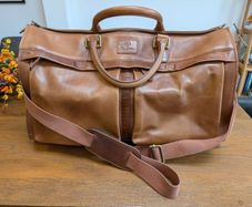 Paul Costello Genuine Leather Overnight / Travel Bag