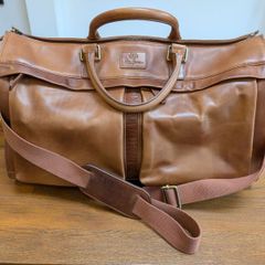 Paul Costello Genuine Leather Overnight / Travel Bag