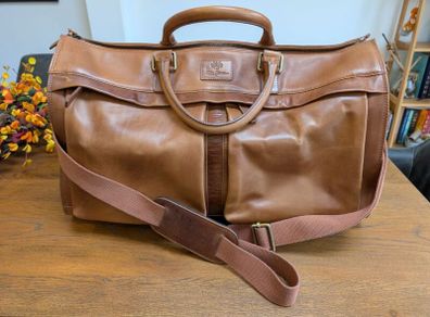 Paul Costello Genuine Leather Overnight / Travel Bag