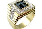 Men's 14k Gold Dress Engagement Wedding Ring.