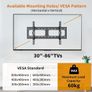 TV Wall Bracket for 30-86 Inch TVs / VESA, Up to 60kg Image 3
