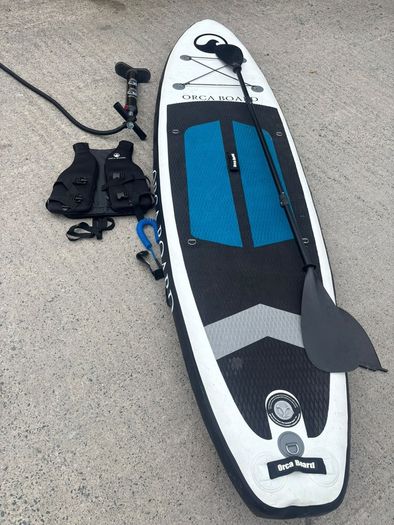 Orca Board 10'4" inflatable stand-up paddle board plus accessories