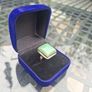 Vintage Sterling 925 Silver Ladies Ring with a square-cut Green Gemstone Image 9