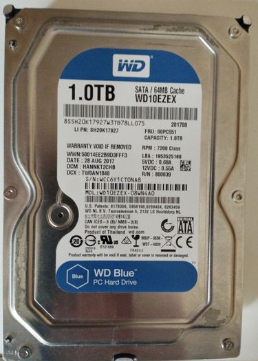 Western Digital Blue 1TB 3.5 Hard Drive WD10EZEX