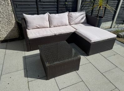 Rattan garden sofa