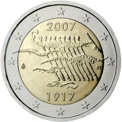Finland 2 Euro Commemorative Coin 2007 - Finland's Independence. Uncirculated.
